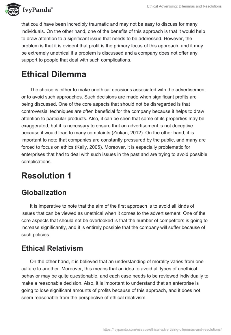 Ethical Advertising: Dilemmas and Resolutions. Page 2