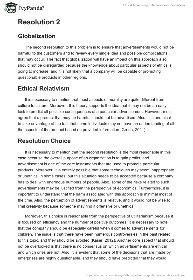 Ethical Advertising: Dilemmas and Resolutions. Page 3