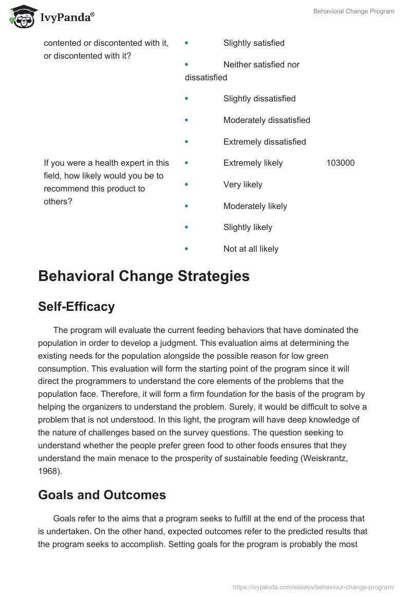 Behavioral Change Program. Page 5