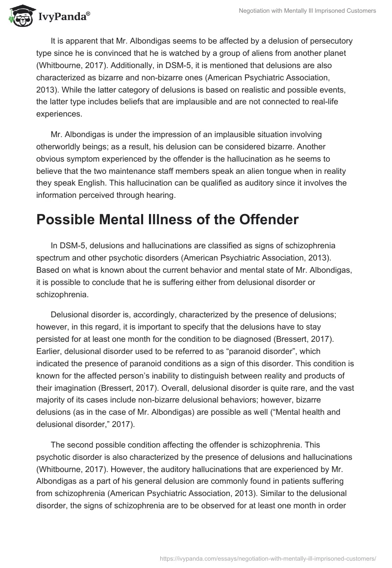Negotiation With Mentally Ill Imprisoned Customers. Page 3
