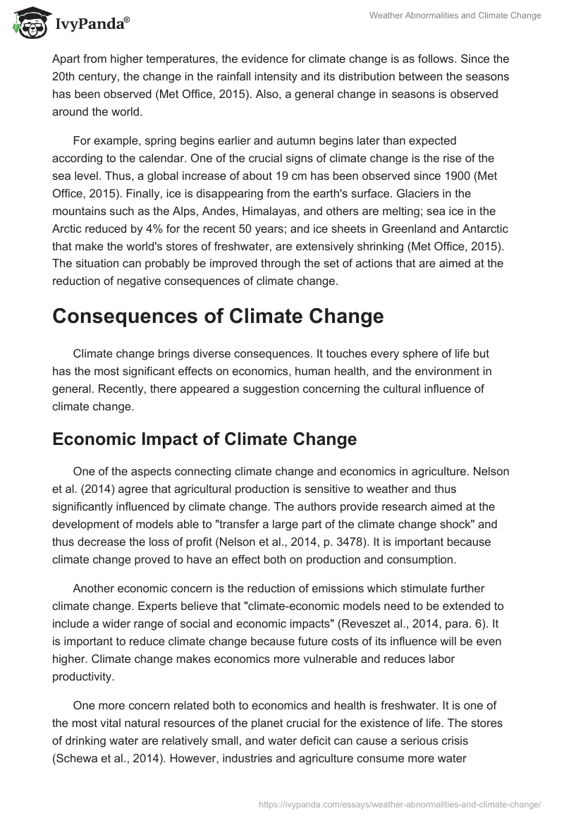 Weather Abnormalities and Climate Change. Page 2
