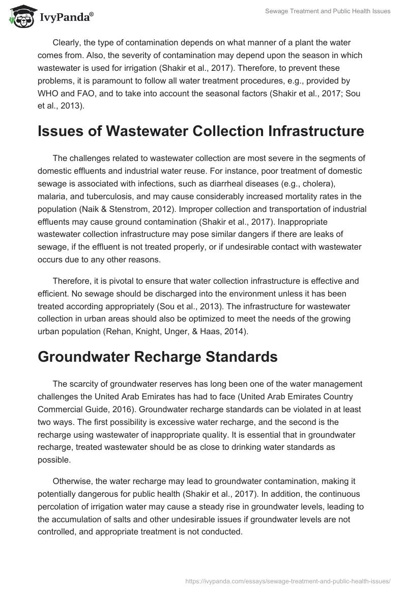Sewage Treatment and Public Health Issues. Page 2