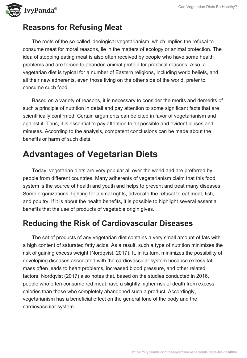 Can Vegetarian Diets Be Healthy?. Page 2