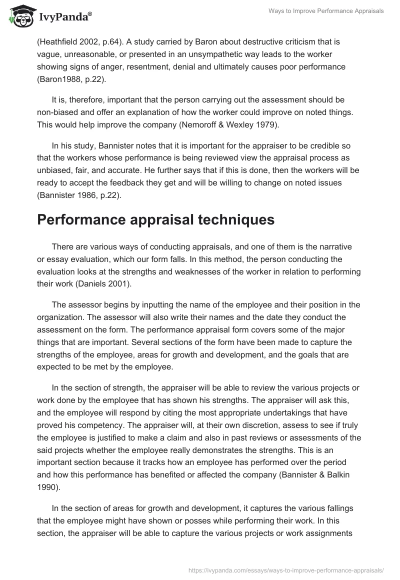 Ways to Improve Performance Appraisals. Page 4