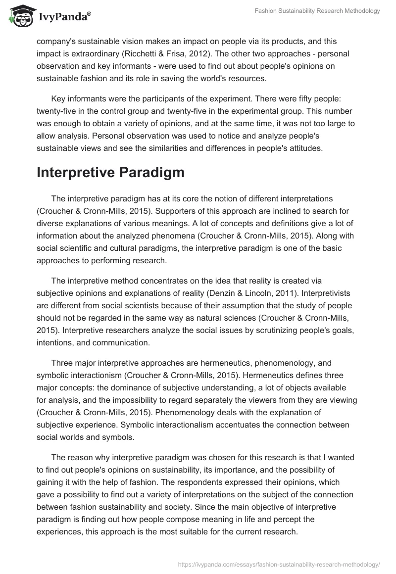 Fashion Sustainability Research Methodology. Page 3