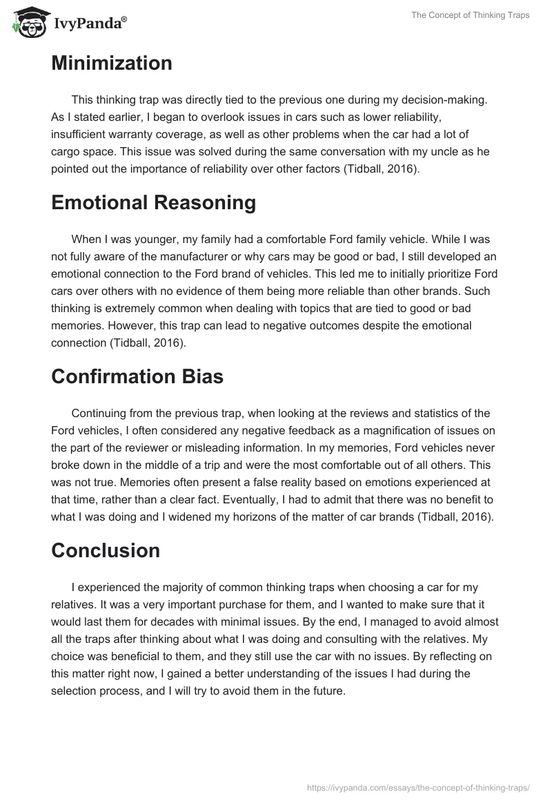 The Concept of Thinking Traps. Page 3