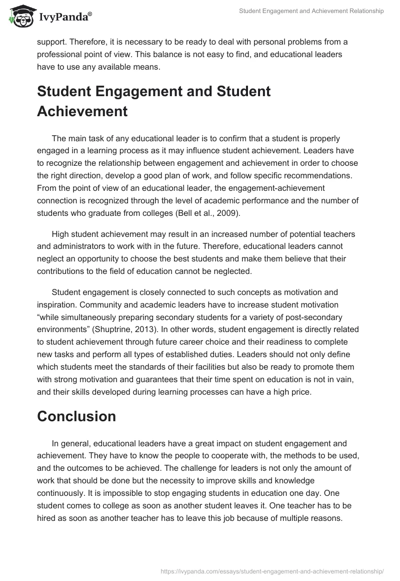 Student Engagement and Achievement Relationship. Page 3