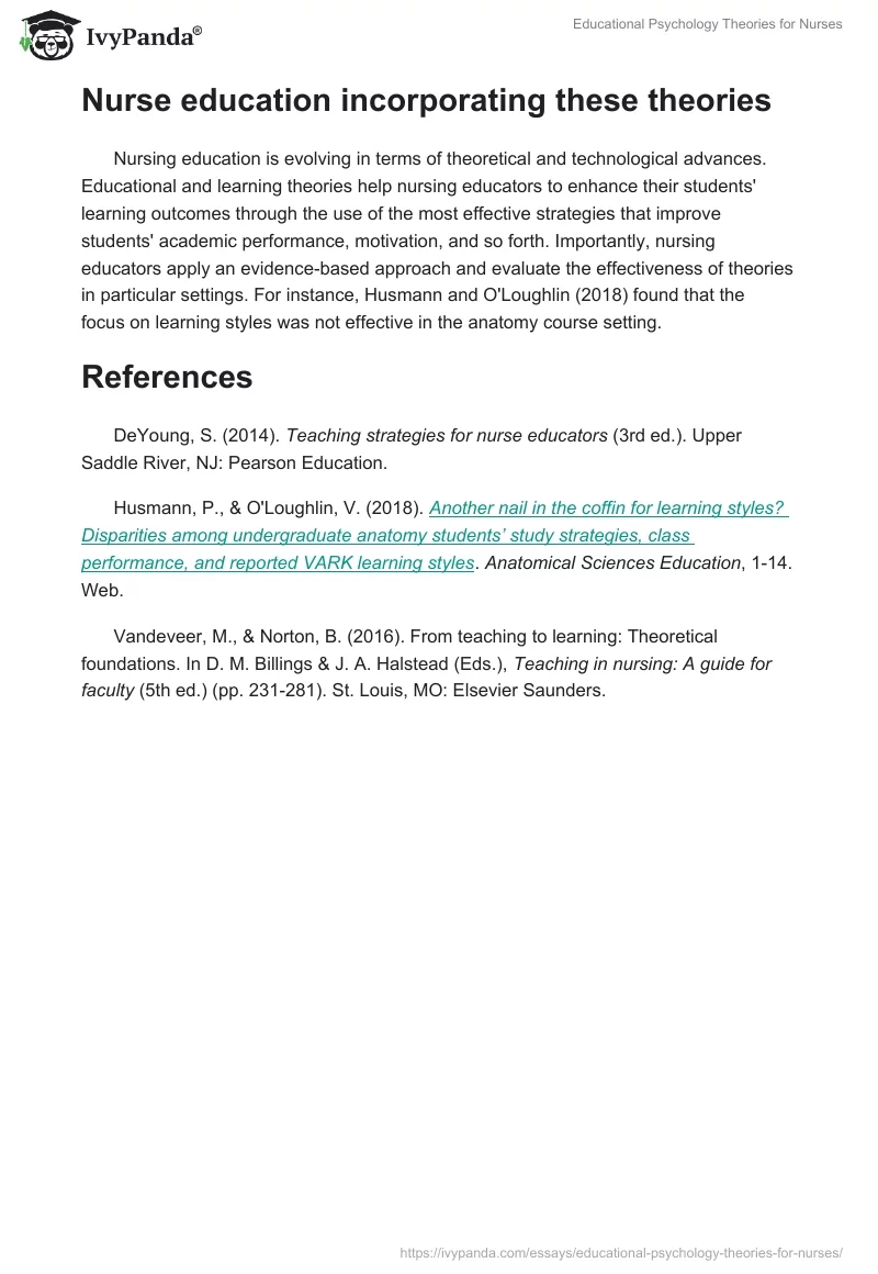 Educational Psychology Theories for Nurses. Page 2