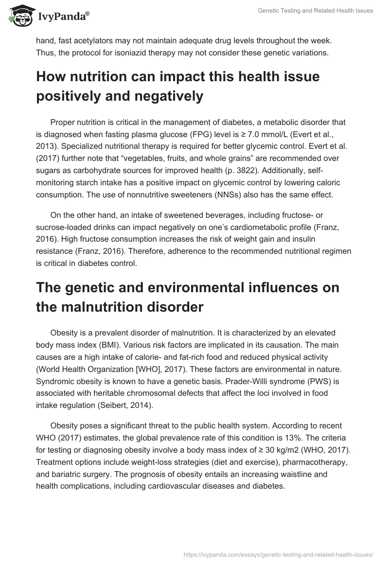 Genetic Testing and Related Health Issues. Page 5