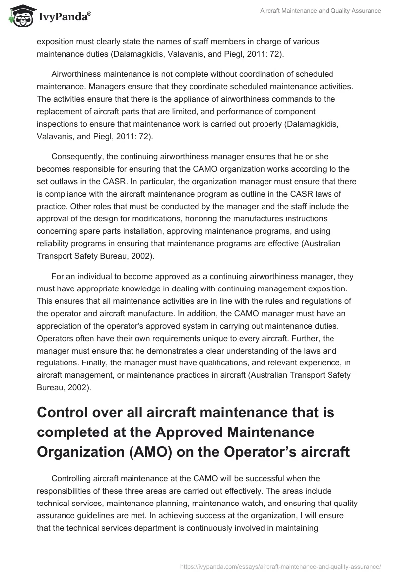 Aircraft Maintenance and Quality Assurance. Page 2