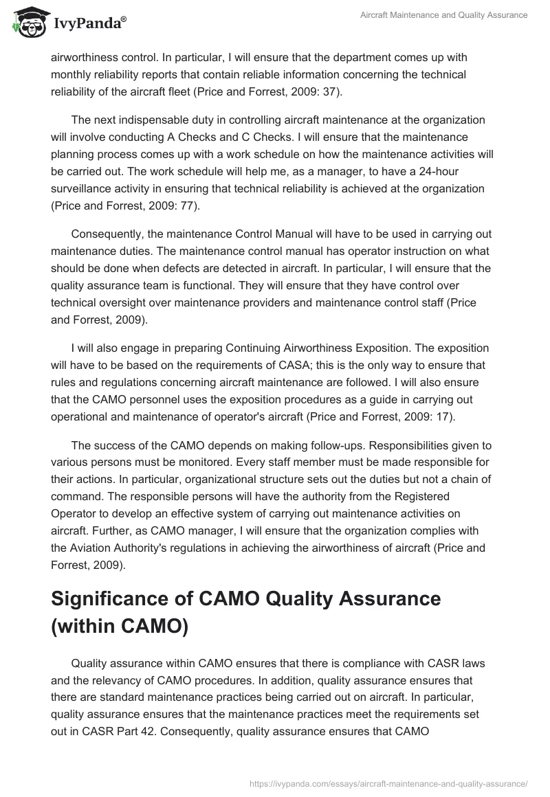Aircraft Maintenance and Quality Assurance. Page 3