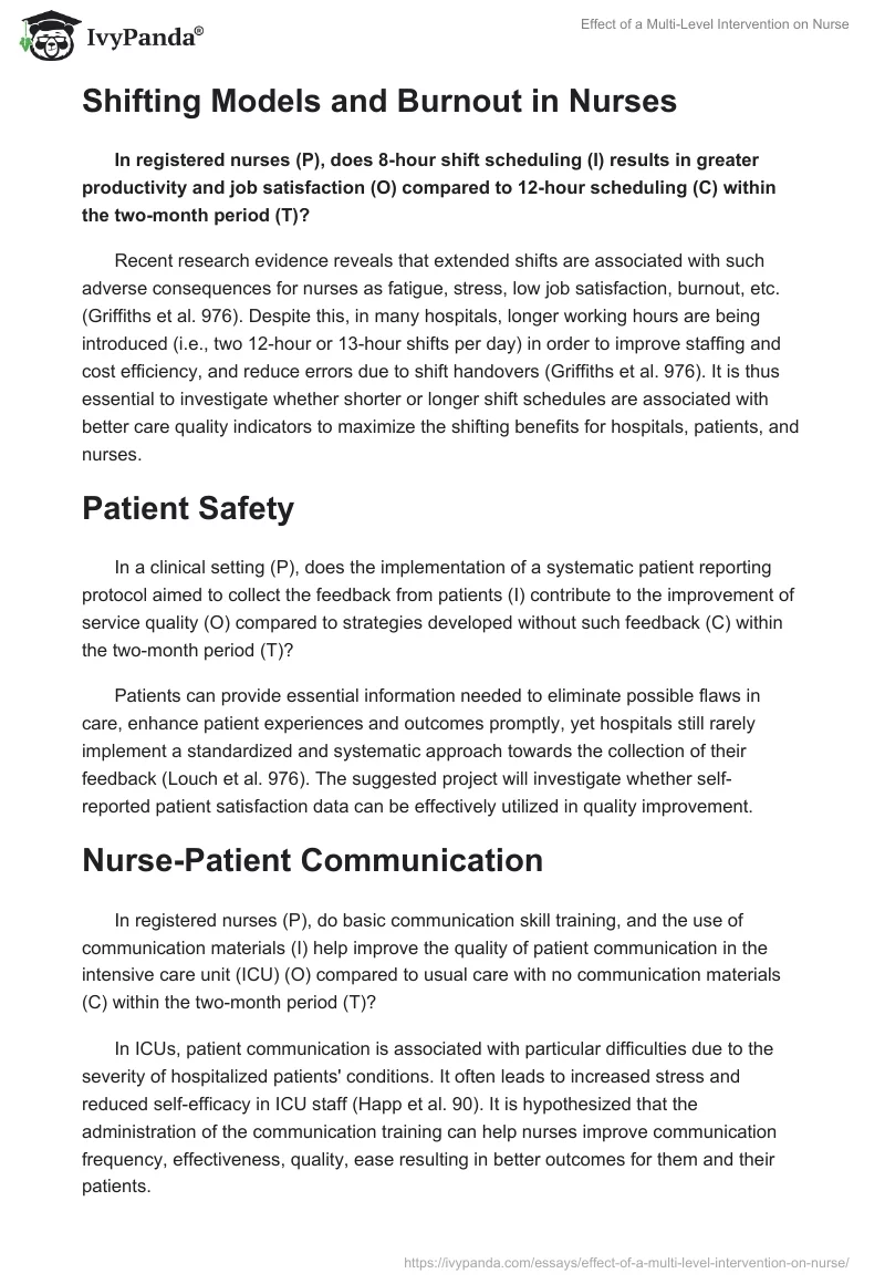 Effect of a Multi-Level Intervention on Nurse. Page 2