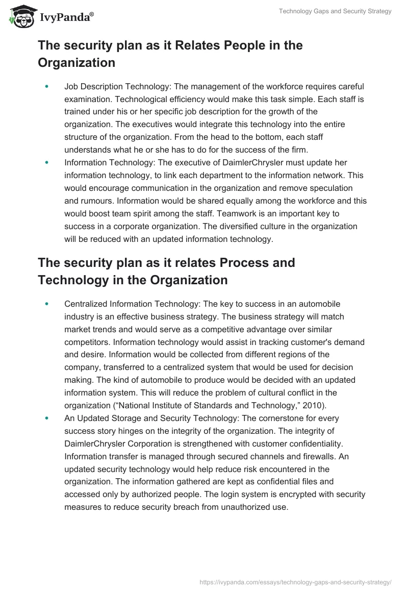 Technology Gaps and Security Strategy. Page 3