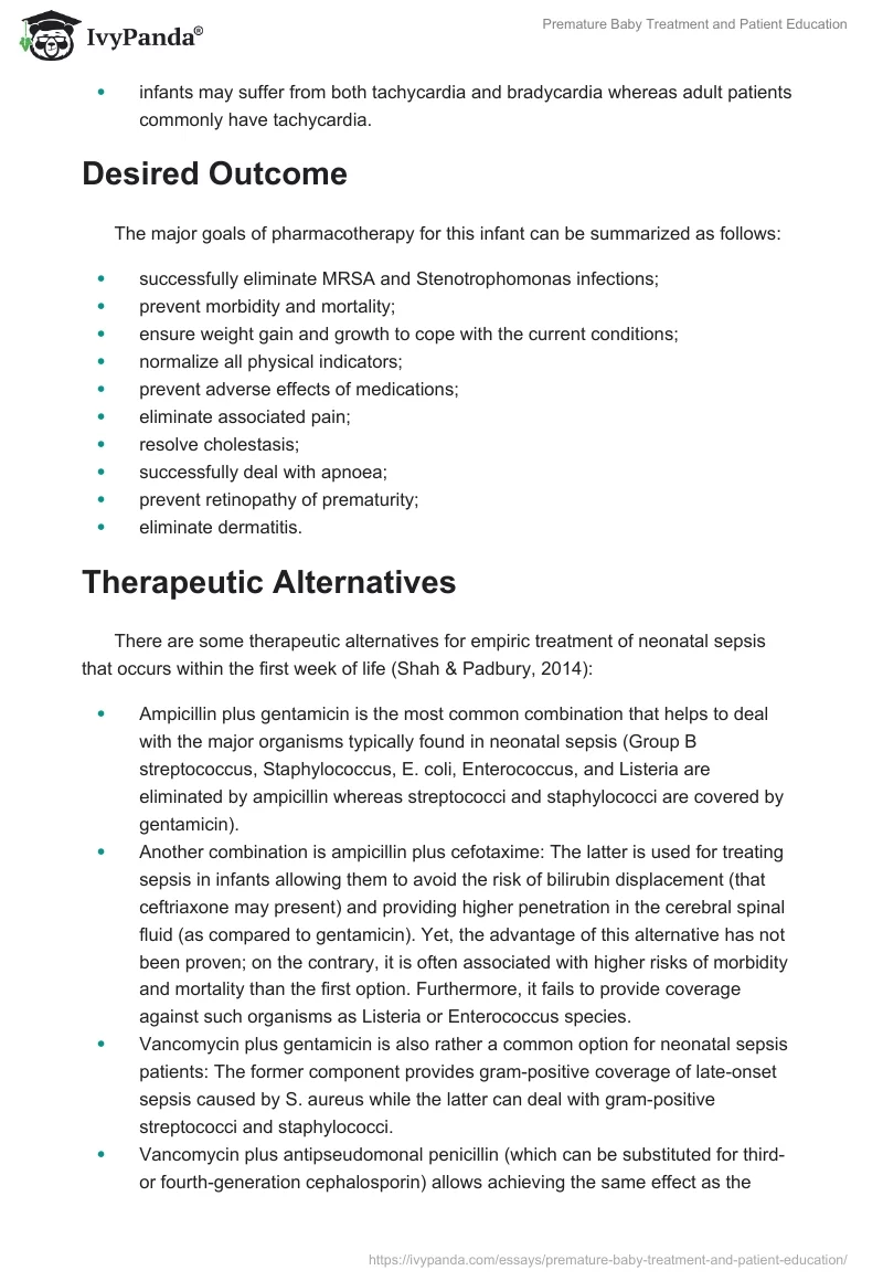 Premature Baby Treatment and Patient Education. Page 2