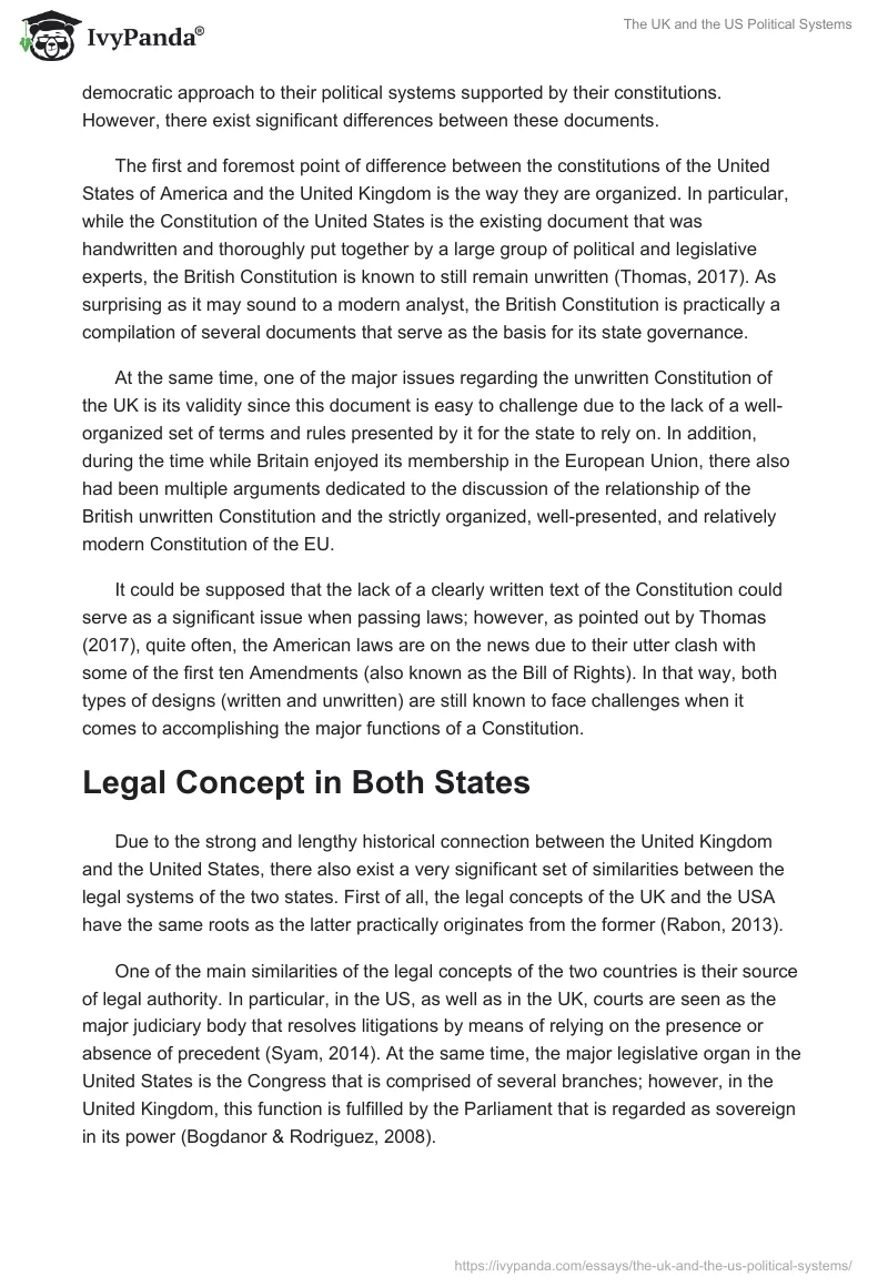 The UK and the US Political Systems. Page 2