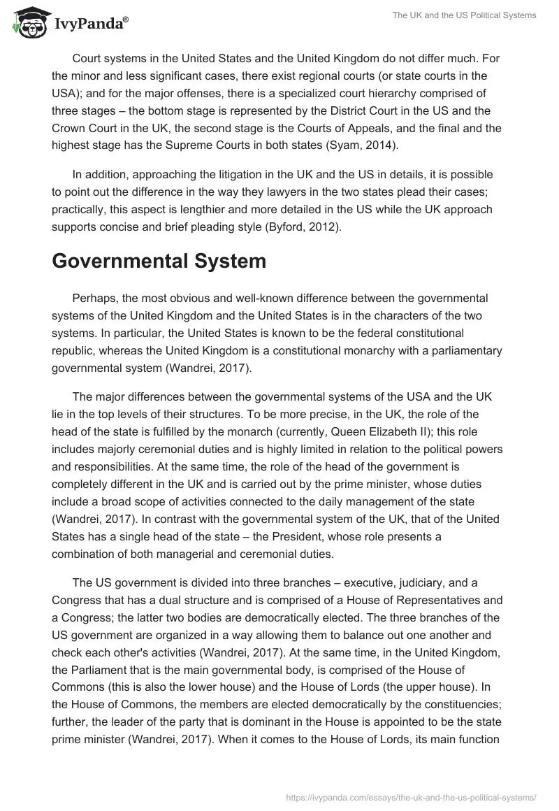 The UK and the US Political Systems. Page 3