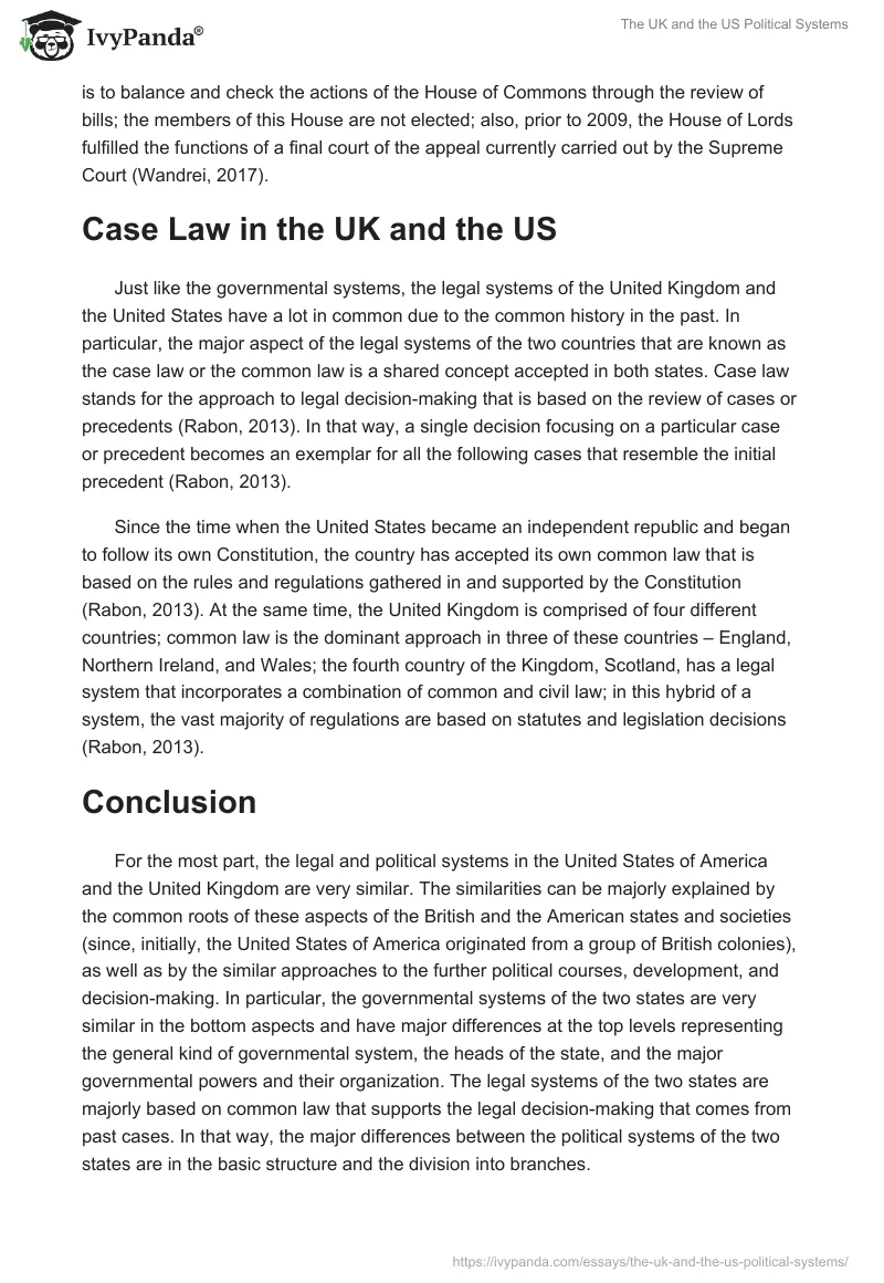 The UK and the US Political Systems. Page 4