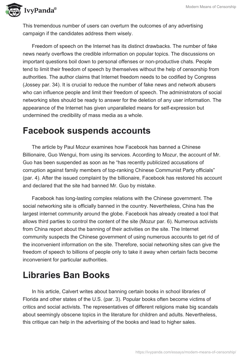 Modern Means of Censorship. Page 2