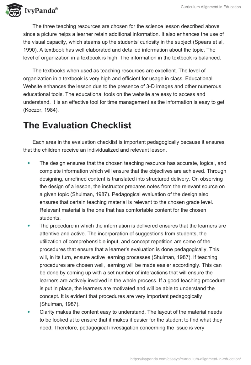 Curriculum Alignment in Education. Page 2