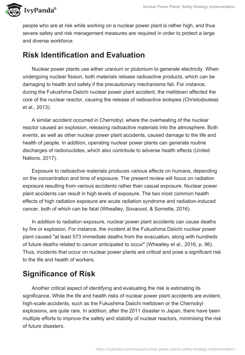 Nuclear Power Plants' Safety Strategy Implementation. Page 2