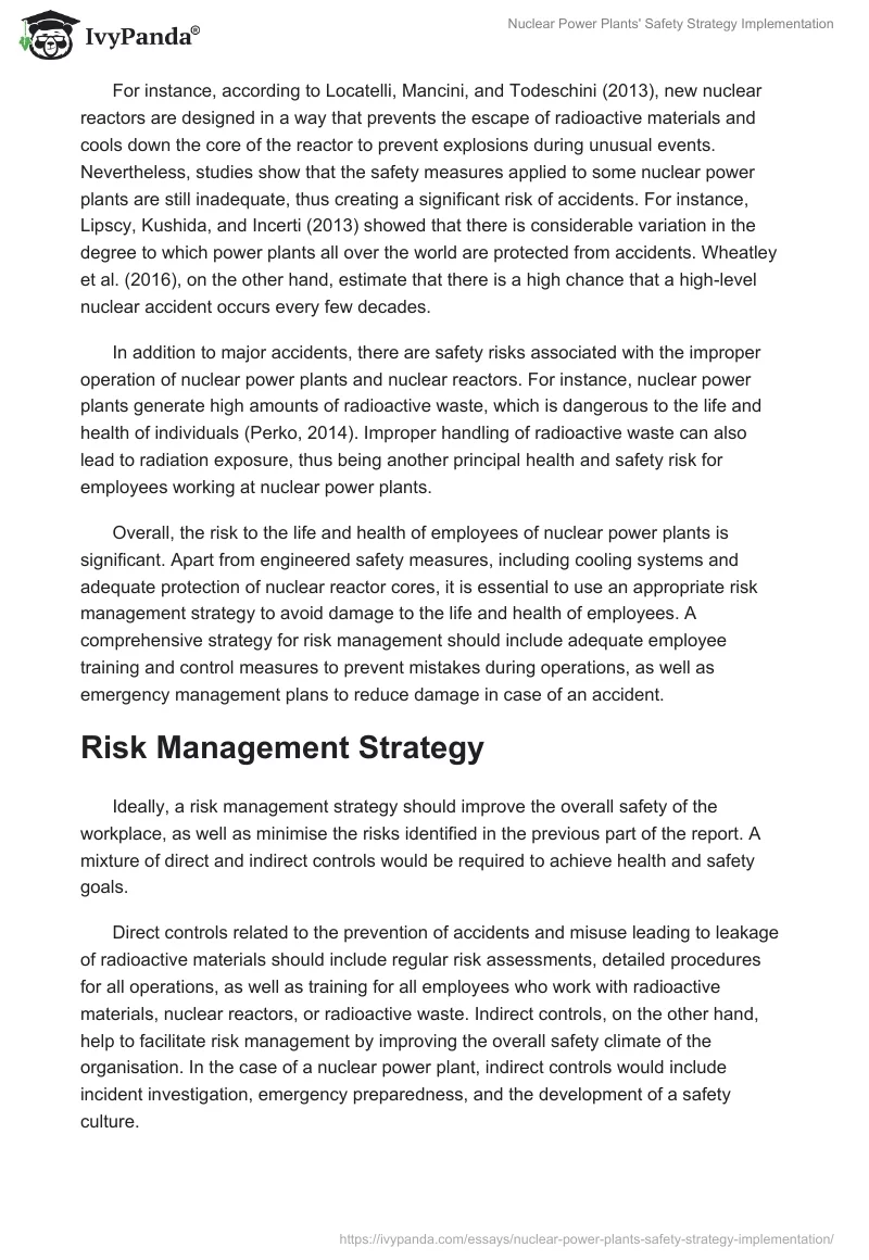 Nuclear Power Plants' Safety Strategy Implementation. Page 3