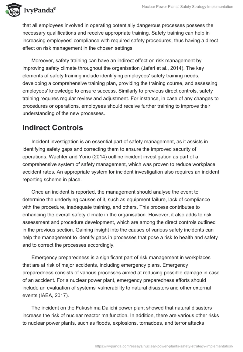 Nuclear Power Plants' Safety Strategy Implementation. Page 5