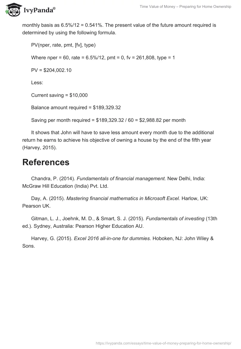 Time Value of Money – Preparing for Home Ownership. Page 3