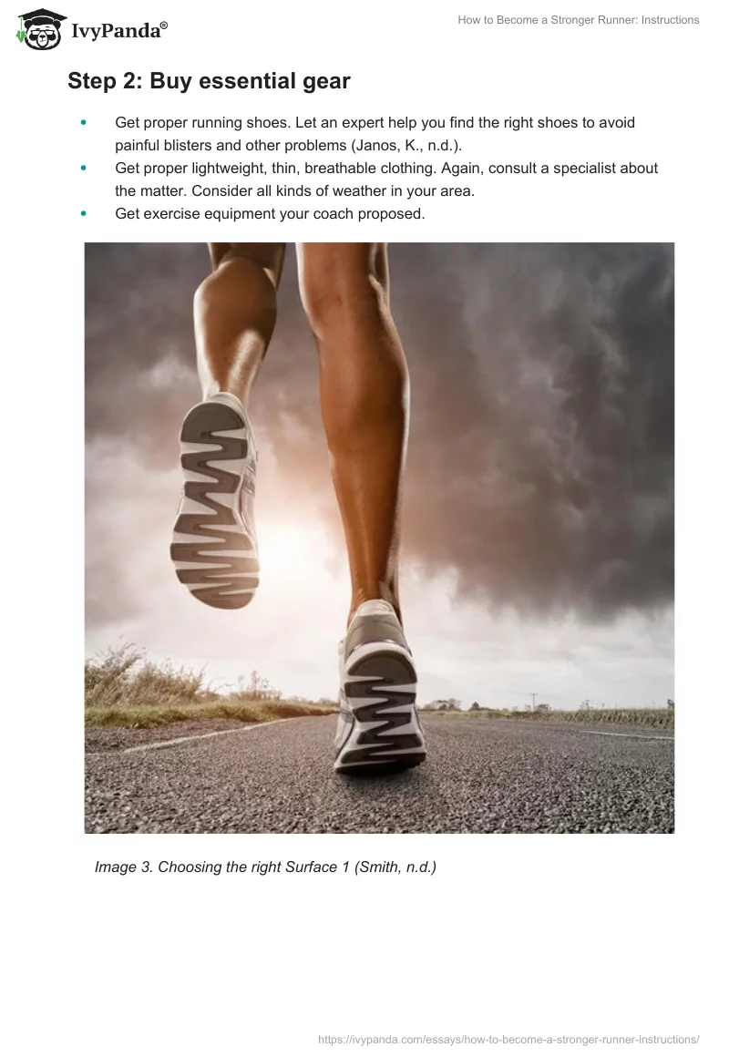 How to Become a Stronger Runner: Instructions. Page 4