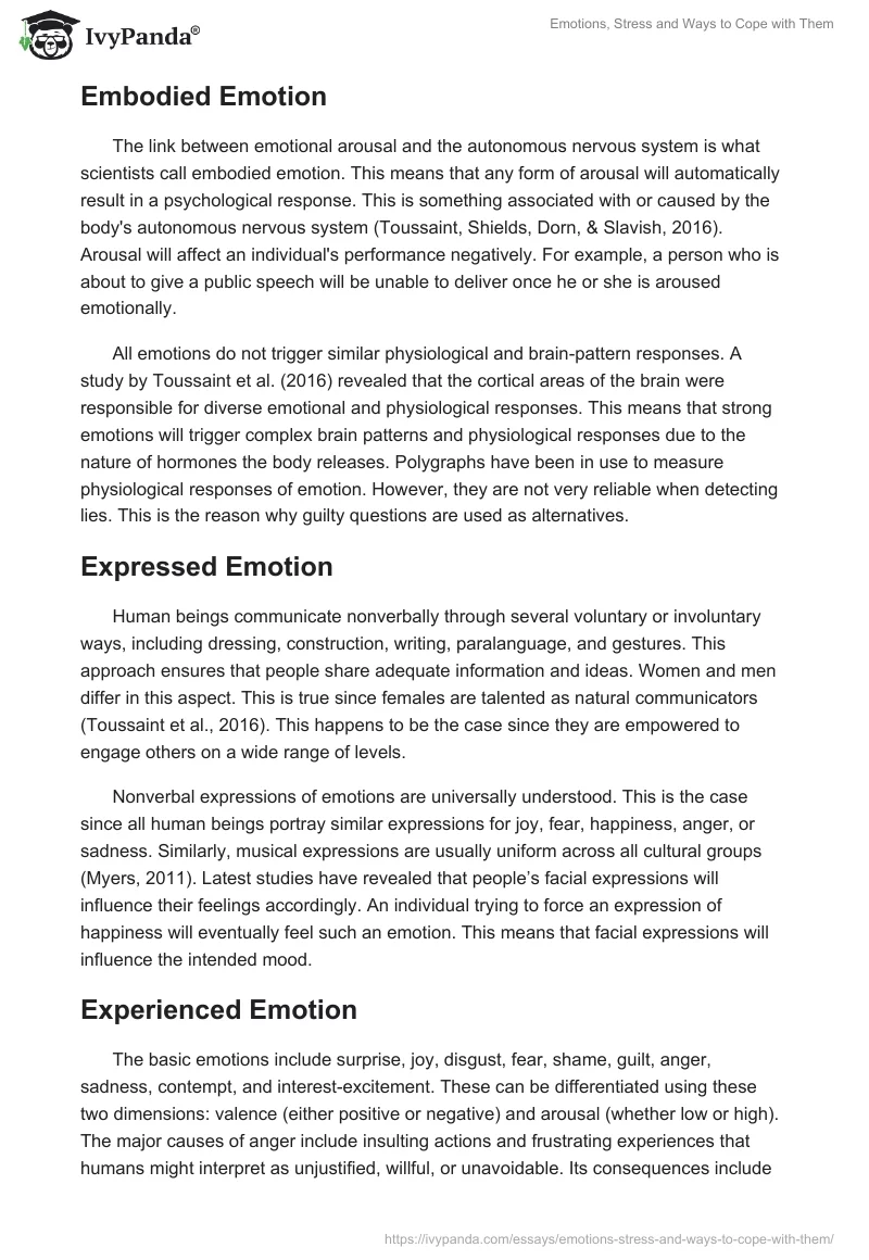 Emotions, Stress and Ways to Cope with Them. Page 2