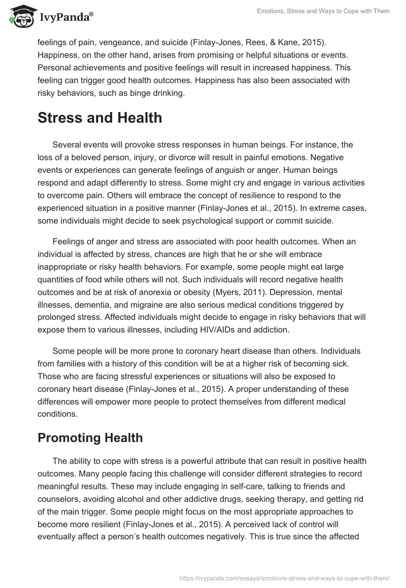 Emotions, Stress and Ways to Cope with Them. Page 3