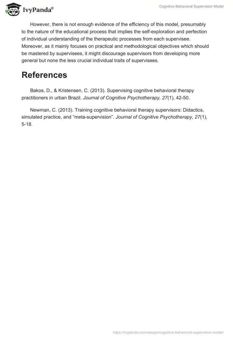Cognitive Behavioral Supervision Model. Page 3