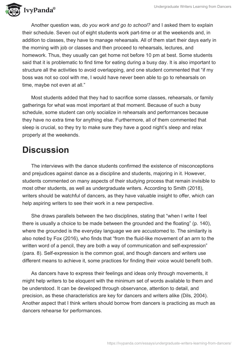Undergraduate Writers Learning from Dancers. Page 3