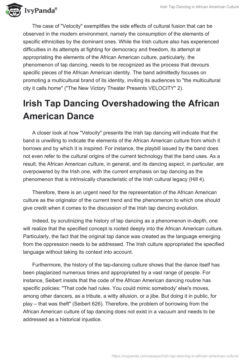 Irish Tap Dancing in African American Culture. Page 2