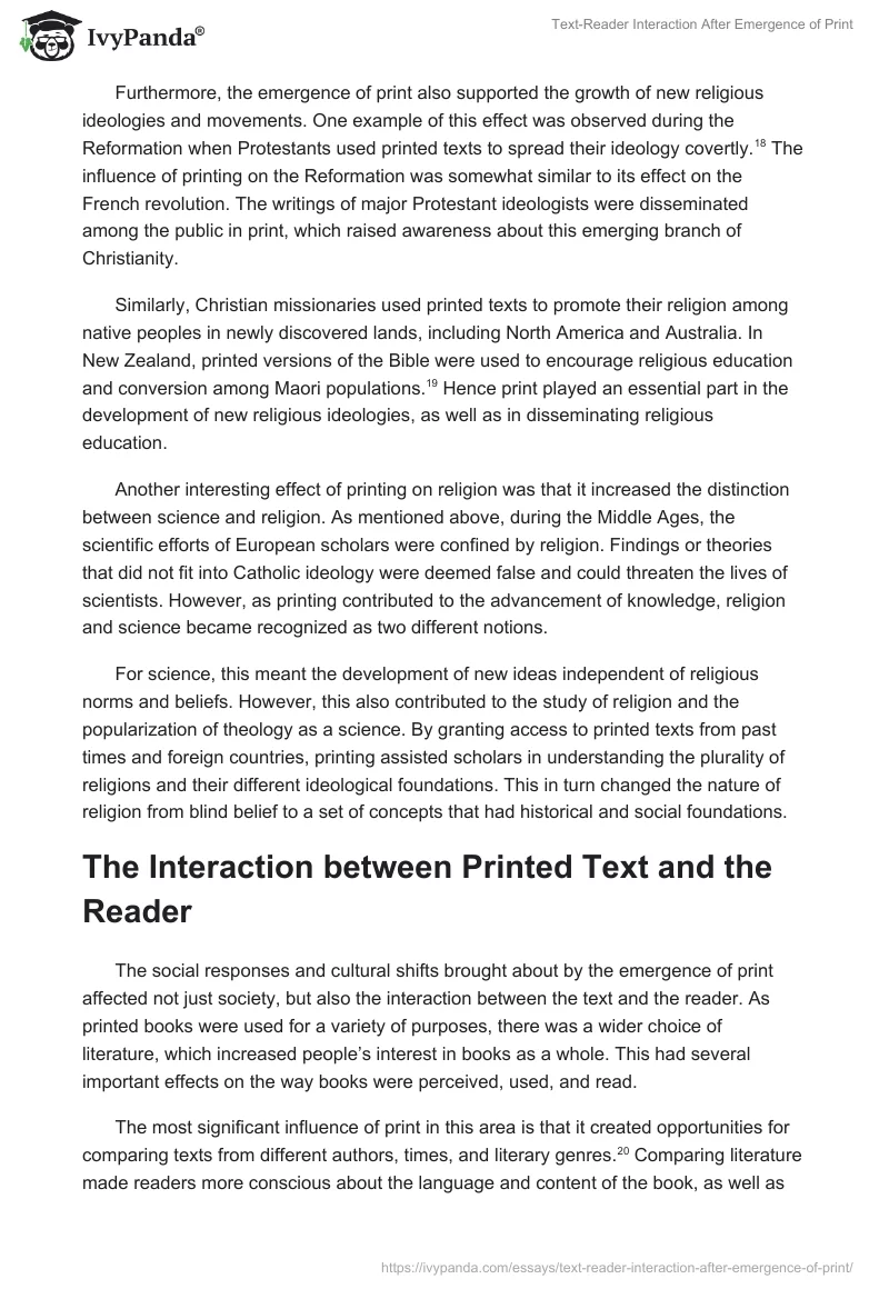 Text-Reader Interaction After Emergence of Print. Page 5
