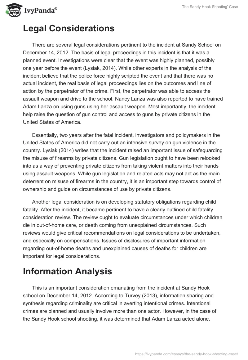 The Sandy Hook Shooting' Case. Page 2