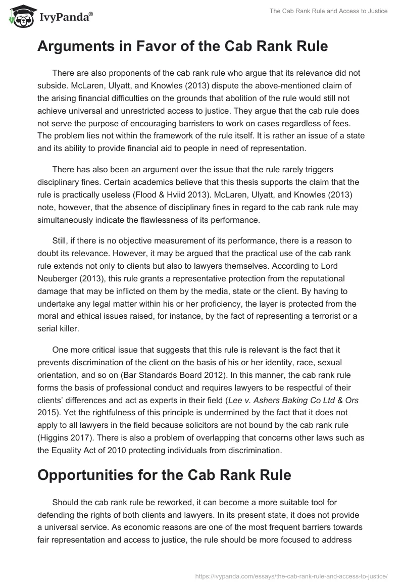 The Cab Rank Rule and Access to Justice. Page 3