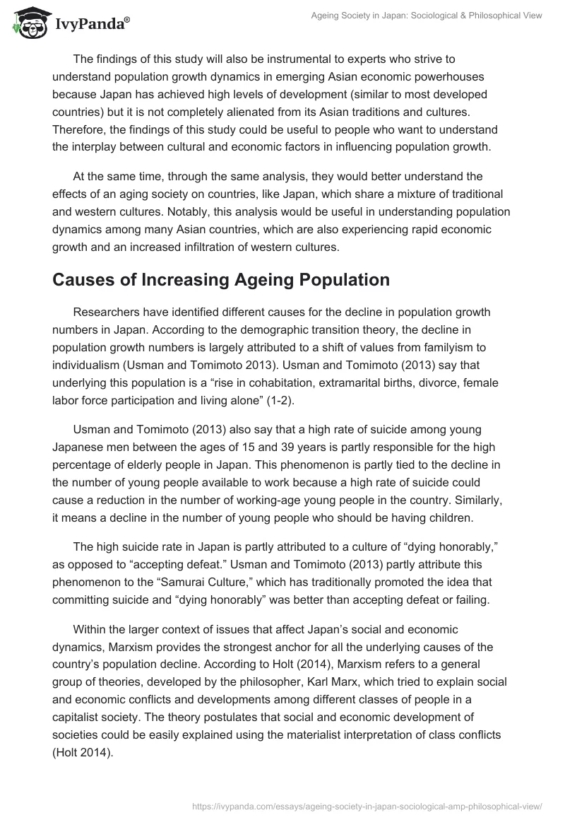 Ageing Society in Japan: Sociological & Philosophical View. Page 3