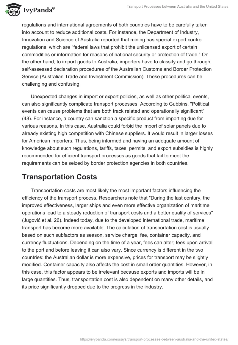 Transport Processes between Australia and the United States. Page 5