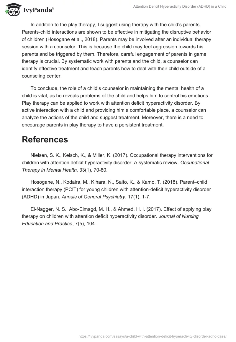 Attention Deficit Hyperactivity Disorder (ADHD) in a Child. Page 2