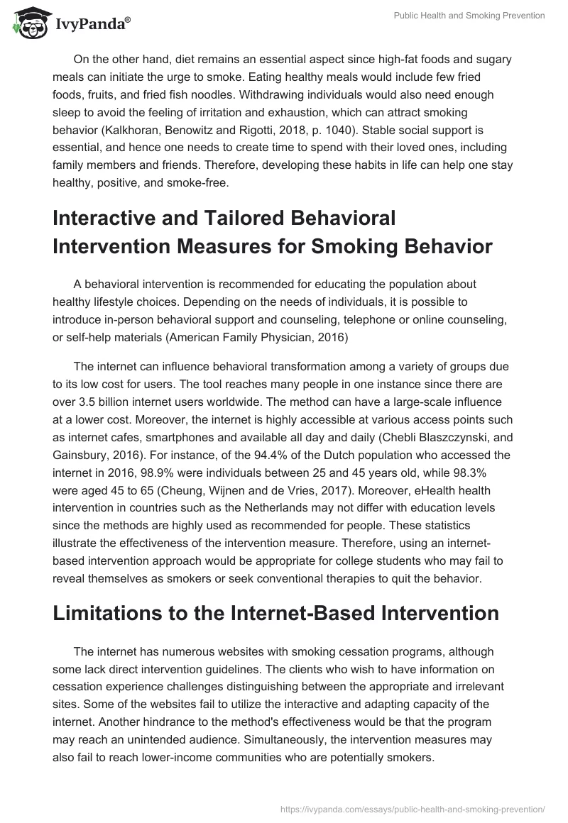 Public Health and Smoking Prevention. Page 5
