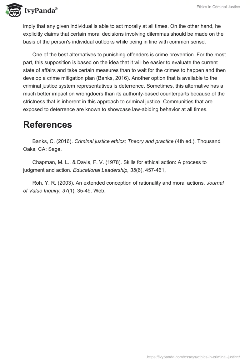 Ethics in Criminal Justice. Page 2