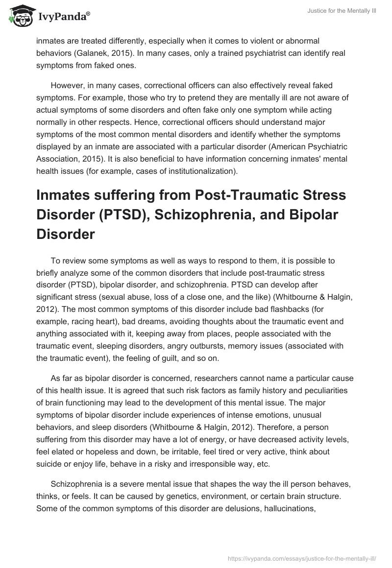 Justice for the Mentally Ill. Page 2