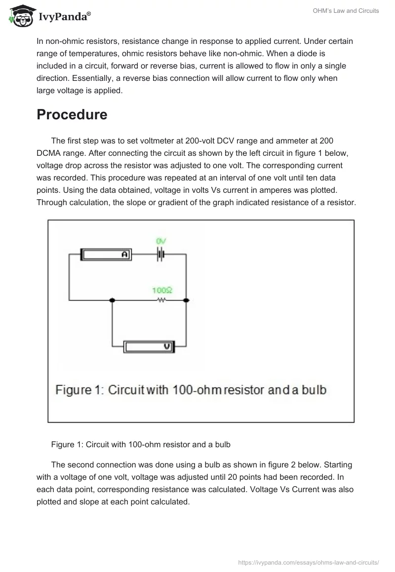 OHM’s Law and Circuits. Page 2