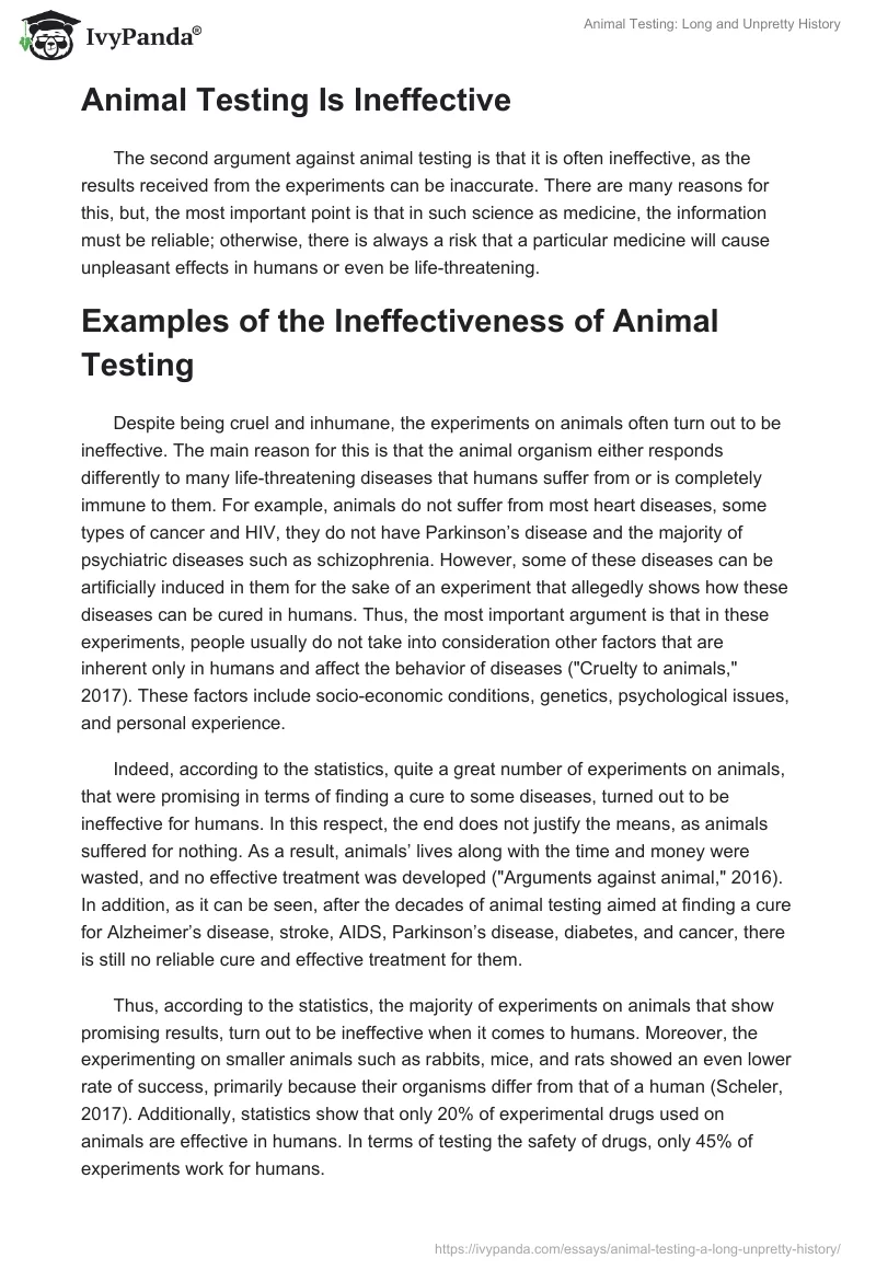 Animal Testing: Long and Unpretty History. Page 5