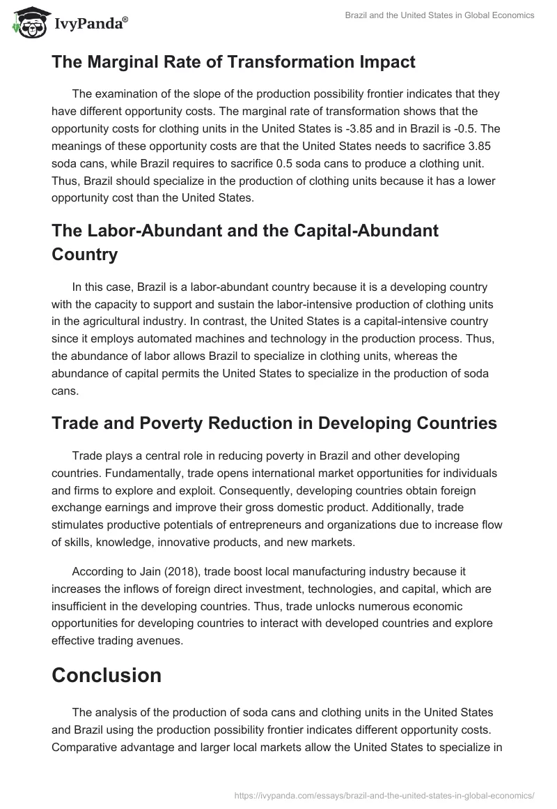 Brazil and the United States in Global Economics. Page 4
