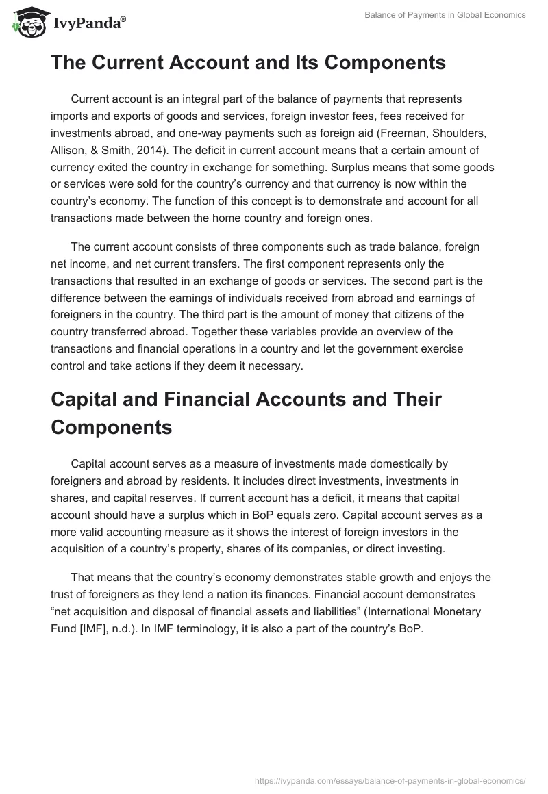 Balance of Payments in Global Economics. Page 2