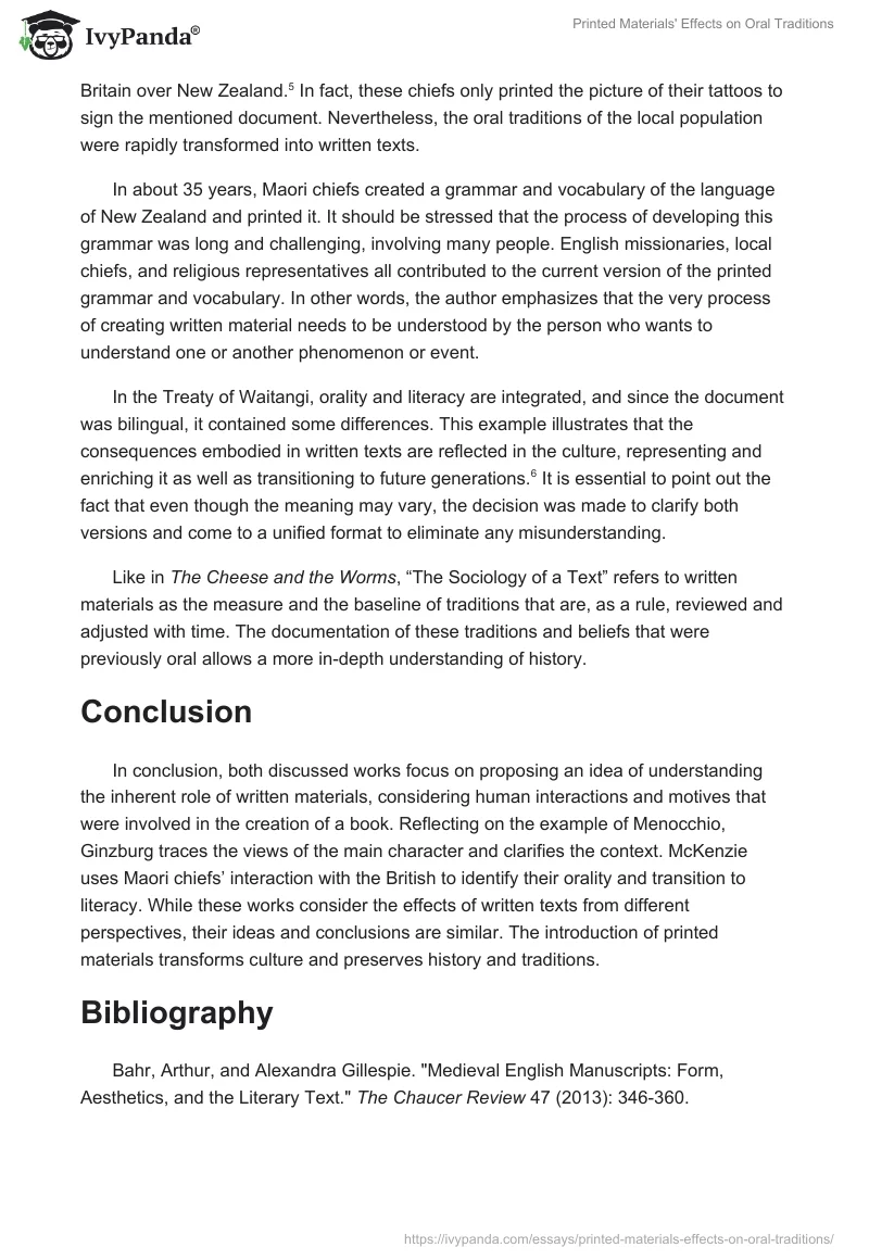 Printed Materials' Effects on Oral Traditions. Page 3