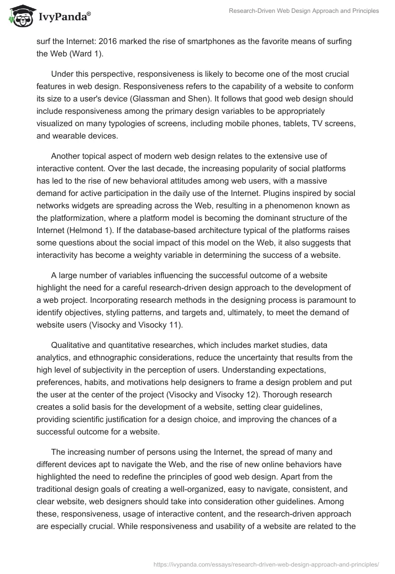 Research-Driven Web Design Approach and Principles. Page 2