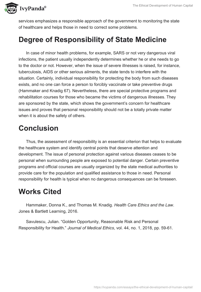 The Ethical Development of Human Capital. Page 2