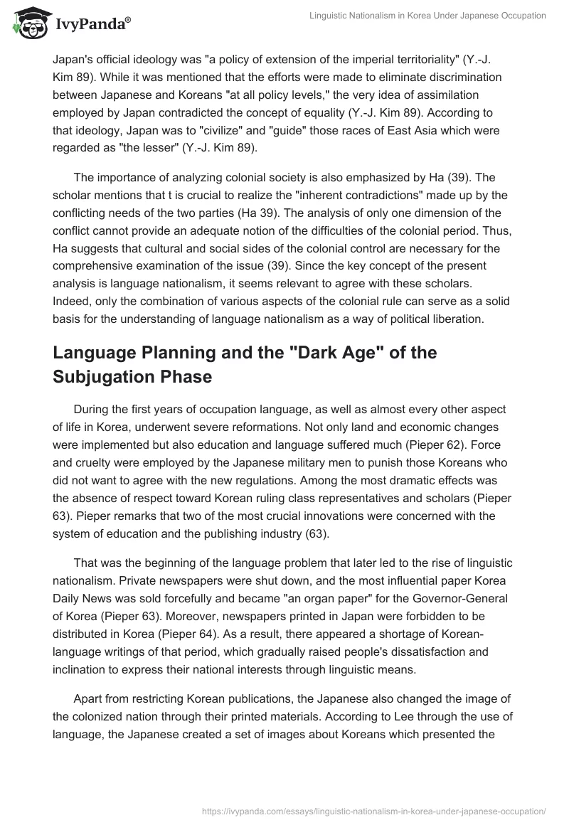 Linguistic Nationalism in Korea Under Japanese Occupation. Page 3